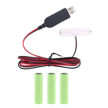 LR6 AA Baterije Eliminator USB Napajalni Kabel Zamenjajte 1-4pcs 1,5 V AA Baterija za Radijsko Električne Igrače Ura LED Trak C5AE