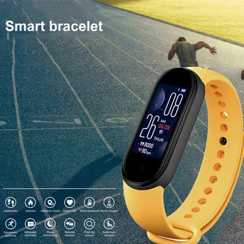 M5 Manšeta Srčni Utrip, Krvni Tlak Spanja Spremljanje Moški Ženske Pametno Gledati Šport Fitnes Tracker Bluetooth Digitalni Watcher