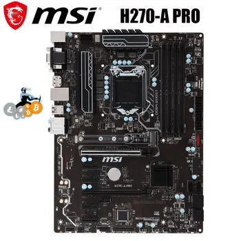Matično ploščo MSI H270-PRO Uporablja LGA1151 DDR4 PCI-E X16, M. 2 USB3.1 i7 i5, i3 Za Desktop Intel H270 Minning Mainboard 1151 ATX