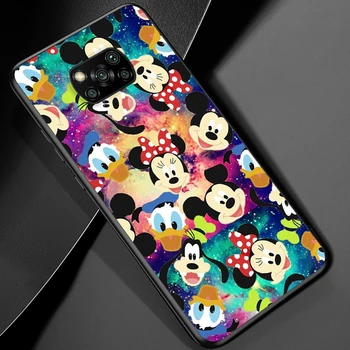 Mickey Mouse risanka srčkan za Xiaomi Poco X3 NFC X2 M3 M2 F2 F3 Pro C3 F1 A2 Lite Mix3 Igrajo Silikonski Mehko Črno Primeru Telefon