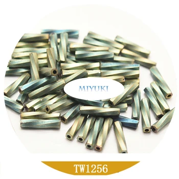 Miyuki, Semena Kroglice Uvožene Iz Japonske 2.7*12 mm Twist Bugle Kroglice 18 Barv Piling-AB Barve Serije 5G