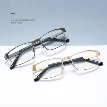 Moda iz Nerjavečega Jekla, Moške Poslovne Obravnavi Očala za Bralnik Mens Presbyopic optičnih Očal na Recept +1.0 1.5 2.0 2.5