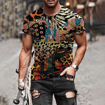 Moda Križ Natisnjeni T-Majice 2021 Za Moški Priložnostne Kratek Rokav Slim O Vratu Puloverju Vrhovi, Mens Plus Velikost Tee Shirt Ulične
