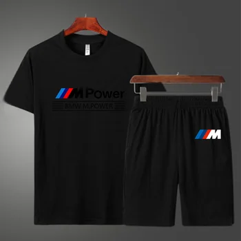 Moške poletne T-shirt komplet 2 kosov šport košarka obleko fitnes kratka sleeved + hlače obleko, O-vratu bombaž kratka sleeved