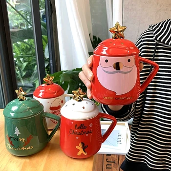 Nordijska Keramične Skodelice Korejskem Slogu Skodelice Božič Pokal Cartoon Kave Skodelice Ustvarjalne Santa Claus Skodelico Mleka Skodelice Božič Ljubitelje Darila