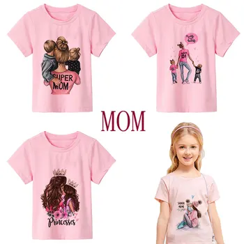 Nov Poletni Super Mama Baby Dekle Tshirt Moda Fantje T Srajce Mater In Otroka Ljubezensko Življenje Lepo Tiskanje Risanka Otroci T Shirt Unisex