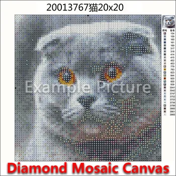Novi Diamant slikarstvo Živali Pisane mačka planet mucek 5D Celoten Kvadratni Vaja vezenje Navzkrižno šiv 3D Krog mozaik Risanje 988