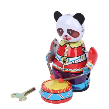 Novo Srčkan Letnik Veter Igrače Zbirateljske Darilo Retro Slogu Kovinski Panda Bobnar Tin Toy Pisane Privlačno Igračo Številke