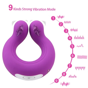 Penis Stimulacijo Klitorisa Petelin Obroč Vibrator Za Klitoris Stimulator Massager Vibrator 9 Hitrosti Nekaj Vibrator Spolnih Igrač Za Moške