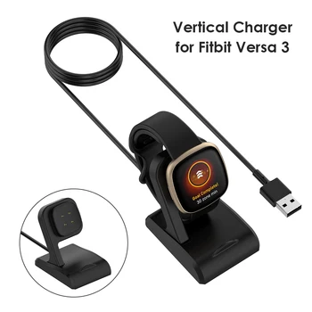 Prenosni USB Polnilec za Fitbit Obratno 3/Fitbit Občutek Kabel za Polnjenje Dock Postajo za izmenični Tok Pametno Gledati Opremo