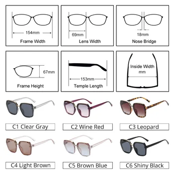 Ralferty korejski sončna Očala Ženske 2020 Luksuzni Velik Kvadrat Modna sončna Očala Letnik Odtenki Anti UV oculos de sol feminino W9116