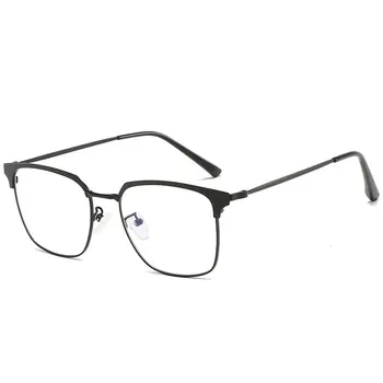 Retro Anti Blue Ray Optičnih Očal Kovinski Okvir Očala Za Moške in Ženske Poslovni Slog Celoten Rob Pravokotnika Očala