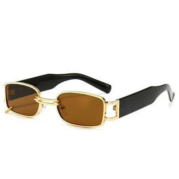 Retro Dame sončna Očala Punk Majhen Pravokotnik sončna Očala Priljubljen Modni Oblikovalec blagovne Znamke High-end moška sončna Očala UV400