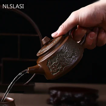 Ročno Vijolično Gline Čaj nastavite Yixing Imitacije bronasto teaware Drinkware Čaj Pot Pokal Nastavite Kitajski Čaj soba bonton dobave