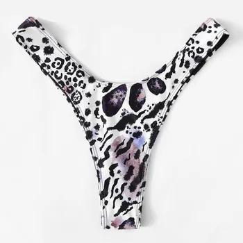 Seksi visoke Noge hlačke Leopard Ženske tangice bikini Oblazinjeni Kopalke Plažo za Kopanje, Plavanje Hlače brazilski kopalke dna#40