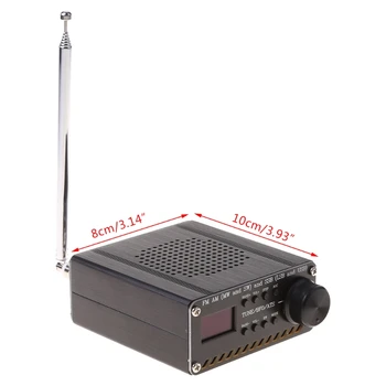 Sestavljeni SI4732 Vse Band Radijski Sprejemnik FM, AM (MW & JZ) SSB (LSB & USB) z litijeva baterija + Antena + Zvočnik + Primeru