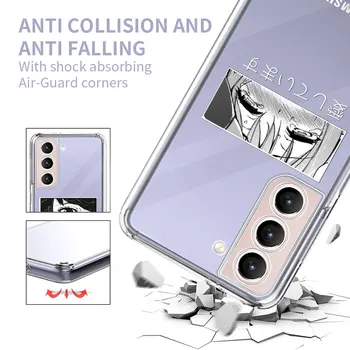 Silikonski Jasen Primer Za Samsung S21 Ultra S20 FE S8 S9 Plus 5G S10 Lite S10e S7 Telefon Kritje Japonskih Risank Anime Dekleta Oči