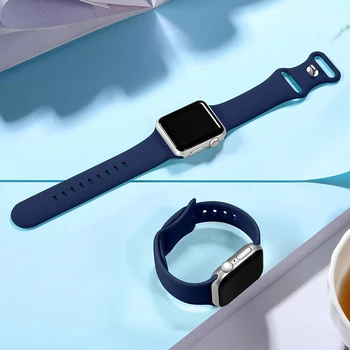 Silikonski Trak Za Apple Watch band 44 mm 40 mm iWatch 38 mm 42mm 44 mm Gume watchband smartwatch zapestnica apple ura 3 4 5 6 se