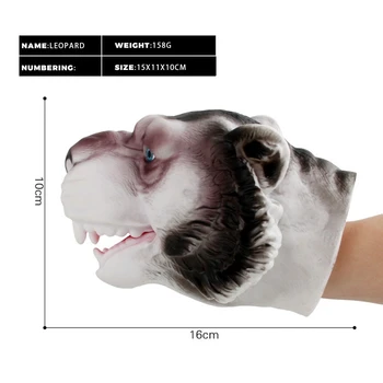 Simulacija Živali Glavo Strani Lutkovno mehke gume+PVC Model strani Igrača Rokavice izobraževalne igrače za Otroka, Punčko Darilo marioneta A40