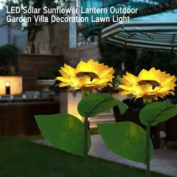 Sončnično LED Sončne Vrtne Svetilke Nepremočljiva Prostem Pot Dekoracijo Cvet Luči, Svetlobe, Sonce LED Dekor Vrt Sončne Svetilke Garde F8P4