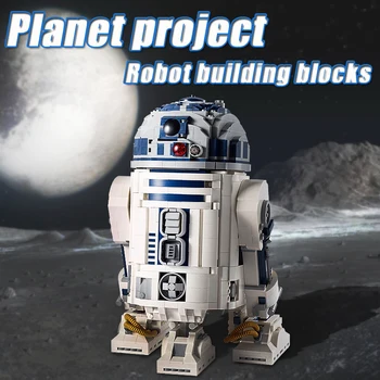 Star Projekt Creative Robota R2-D2 Model 75308 62001 Prostor Gradnik DIY Igrače za Otroke Rojstni dan Božično Darilo