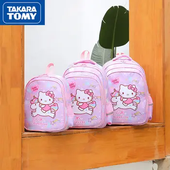 TAKARA TOMY srčkan risanka Hello Kitty slemena olajšave torba preprost vodoodporni in odporni na obrabo, otroška šolska torba