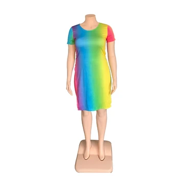 Tie Dye Plus Velikost Dve Kos Poletne Obleke za Ženske 2021 Hlače, Obleke Svoboden Majica in Hlače Ženske Ulične Opreme