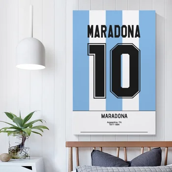 Tiskanje Diego Maradona 10 Argentina Moderno Sliko, Dnevna Soba Art, Plakati, Slikarsko Platno Dekoracijo Okras Doma Navpično