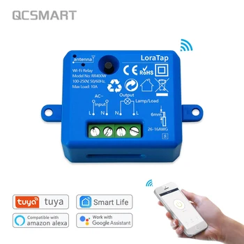 Tuya Smart Life Mini WiFi Brezžično Stikalo Rele Modul 10A Krmilnik Deluje z Google Doma Alexa Glasovni Nadzor Časovnik DIY