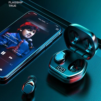 TWS Brezžične Slušalke Bluetooth 5.0 HD Stereo Slušalke Športne Vodotesne Slušalke Smart Touch Z Dvojno Mic Čepkov V Uho Brsti