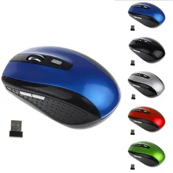 USB Wireless Mouse 1600DPI Nastavljiv Optični Sprejemnik Računalniško Miško 2,4 GHz Ergonomska 6 Gumbe Gaming Mišk Za Laptop PC Miško