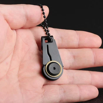 Ustvarjalne Mini Zadrgo Keychain Nož Prenosni Zunanji Preživetje Sili Orodje Unboxing Zložljive, iz Nerjavnega Jekla EOS Key Ring