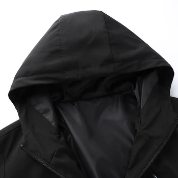 Velikost 7XL Mens Bomber Jakno Priložnostne Hooded Pomlad Jesen Windbreaker Hip Hop Harajuku Ulične Moški Zadrga Jakno Plašč Outwear