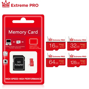 Vrhunska class10 micro sd kartico 128GB Razred 10 mini Flash Pomnilniško kartico cartao de memoria sd 4 8 16 32 64 GB za telefon/PC