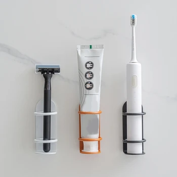Wall-Mounted Electric Toothbrush Razor Holder Punch-Free Bathroom