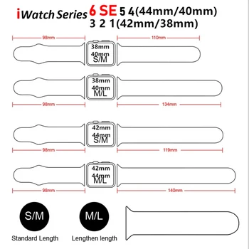 Watchband Za Apple Watch band 44 mm 40 mm serije 6 SE 5 4 3 iWatch BAND 42mm 38 mm Šport Slicone pas, zapestnica Apple watch Trak