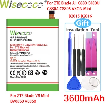 Wisecoco 3600mAh Li3928T44p8h475371 Baterija Za ZTE Blade A1 C880 C880U C880A C880S AKSONU Mini BB2016 +Številko za Sledenje