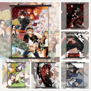 WTQ Črna Detelja Anime Manga HD Tiskanja Steni Plakat Retro Plakat Platno Umetnosti Anime Plakate Stenski Dekor Stenskih slikah, Doma Dekor