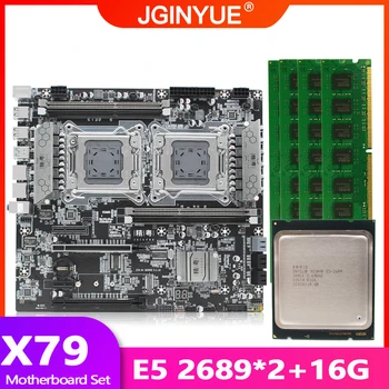 X79 motherboard LGA 2011 set komplet z Intel xeon E5 2689*2 CPU procesor DDR3 16 GB(4*4 GB) ECC RAM pomnilnika X79-D4