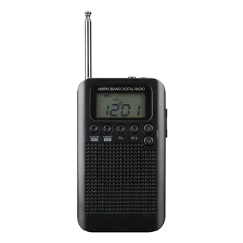 Ymesy Prenosni Digitalni LCD zaslon, FM/AM 2 Band Stereo Radio, Mini Žep Sprejemnik Zvočnik Slušalke z Ozadja 2021 Nov Radio