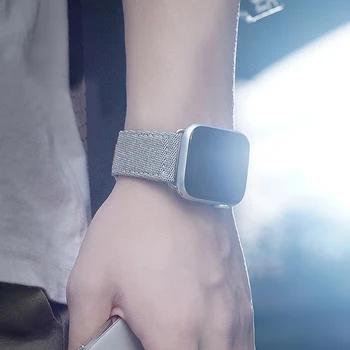 Žilavost Tkanine Traku Za Apple Watch 6 Band 38 mm 42mm Nov Design Usnje Watchband iWatch 40 mm 44 Serije 5 4 3 2 1 Zapestnico